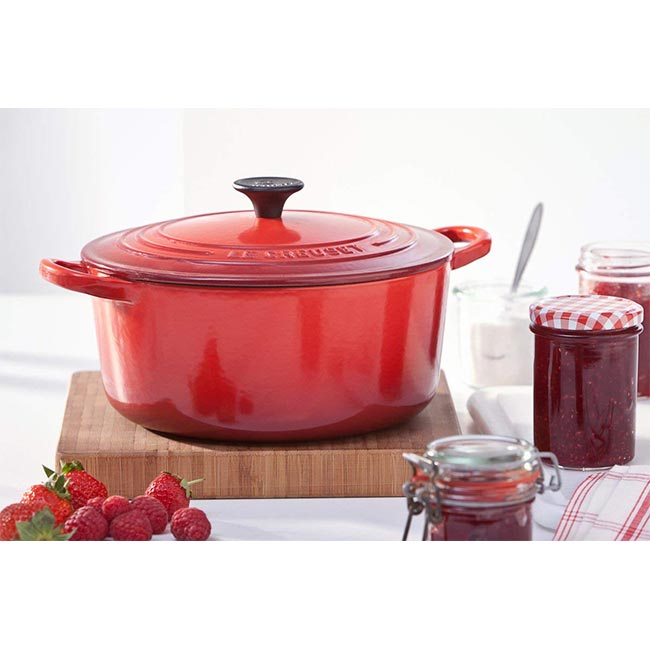 Le Creuset  琺瑯鑄鐵圓鐵鍋 22cm 櫻桃紅